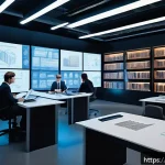 Home 20 지적재산권 등록 과정과 실무 팁 - A professional office scene showing a diverse team of inventors and patent attorneys collaborating o...